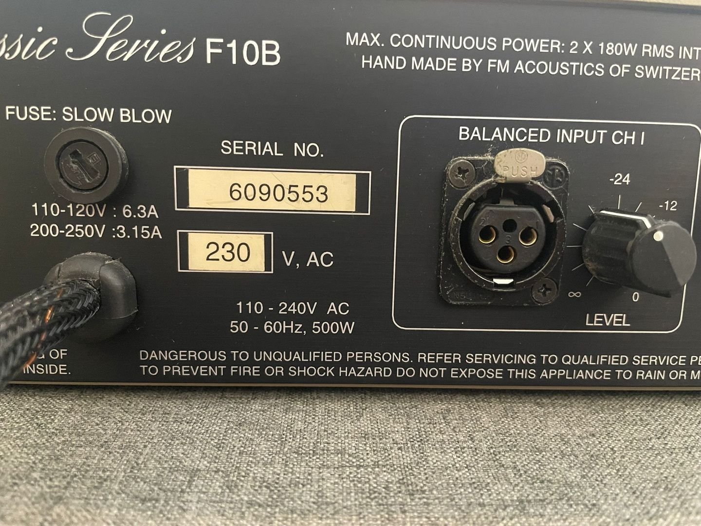 img-jrXdOrAXk2 FM Acoustics Classic Series F-10B Power Amplifier