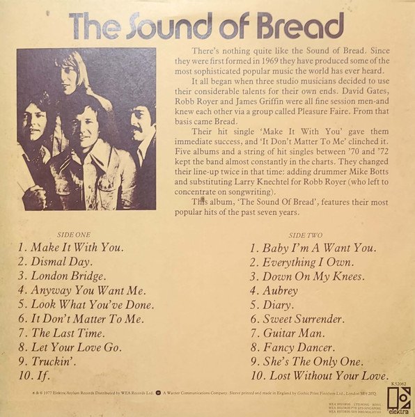 img-c-1542105858 Bread - The Sound Of Bread: Their 20 Finest Songs